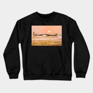 Fishermen at Sunset. Crewneck Sweatshirt